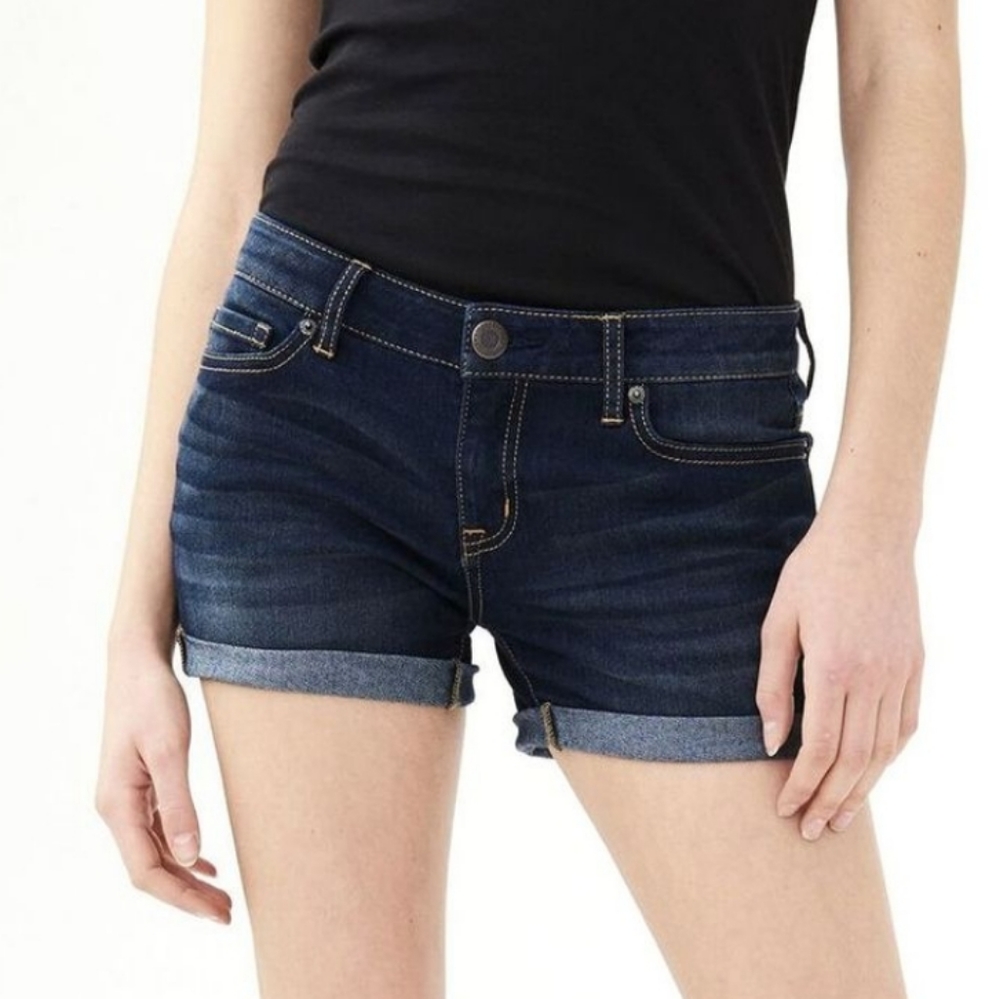 Aeropostle Midi Dark Blue jean shorts